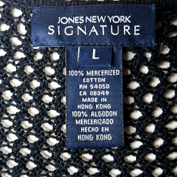 Jones New York Black Crochet Sweater Vest - Picture 5 of 6